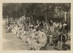 The residents of San Jose Asylum outdoors because their building was completely destroyed after 1932 earthquake
