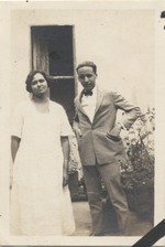 Abril Lamarque (pictured right) standing next to unidentified woman