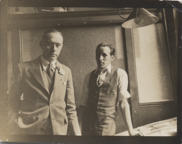 Abril Lamarque (pictured right) and unidentified man - Recto