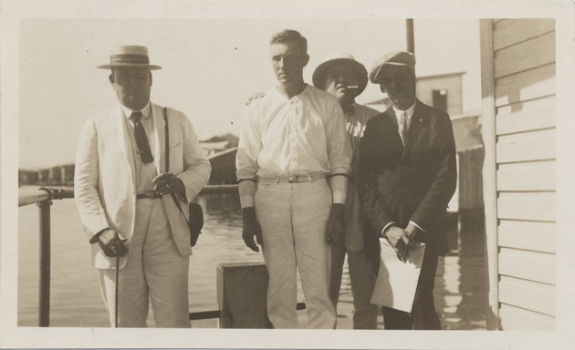 Abril Lamarque, Salustiano Martinez, S. M. Scarce, Alfredo Osle pictured from right to left - Recto