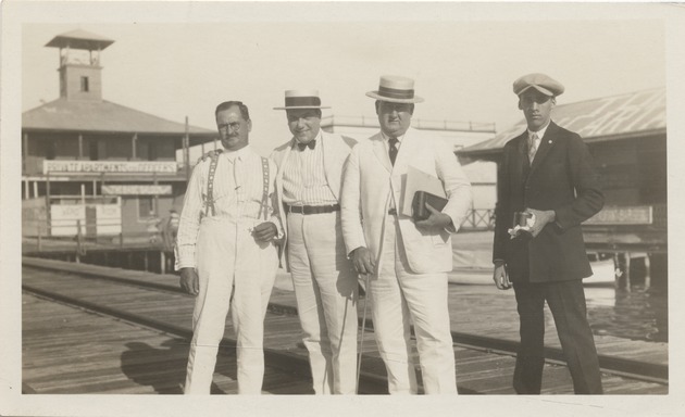 Unidentified man, Salustiano Martinez, Alfredo Osle and Abril Lamarque pictured from left to right - Recto