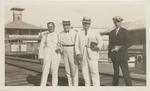 Unidentified man, Salustiano Martinez, Alfredo Osle and Abril Lamarque pictured from left to right