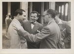[1950/1959] Cuban President Fulgencio Batista, Paul Catala and Abril Lamarque pictured left to right