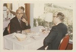 Abril Lamarque eating with unidentified man