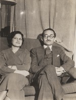 Jorge Mañach (pictured left) with unidentified woman