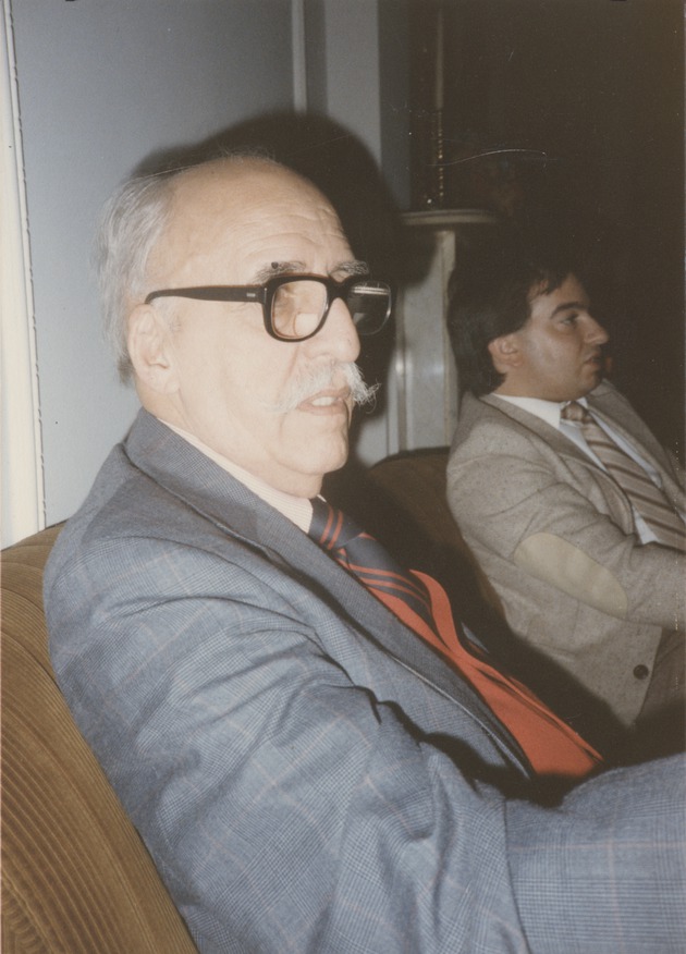 Abril Lamarque (pictured left) sitting next to unidentified man - Recto