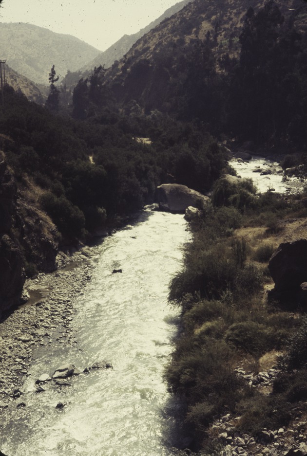 Mountain stream near Santiago, Chile