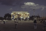 [1971-05] Plaza de la Revolución, Máximo Gómez, José Martí, Antonio Maceo, Karl Marx, Vladimir Lenin, Friedrich Engels mural, Havana, Cuba