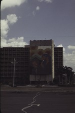Ministry of the Interior building with Che Guevara and Camilo Cienfuegos mural, Havana, Cuba