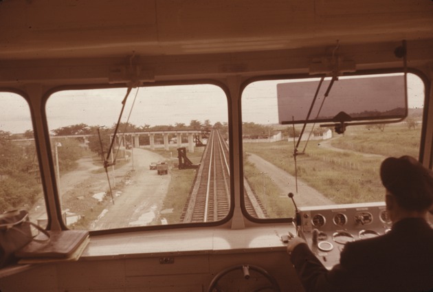 Cab of autoferro Puerto Salgar (East side of Magdalena)