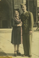 Mana-Zucca and Marwin Cassel in United States military uniform
