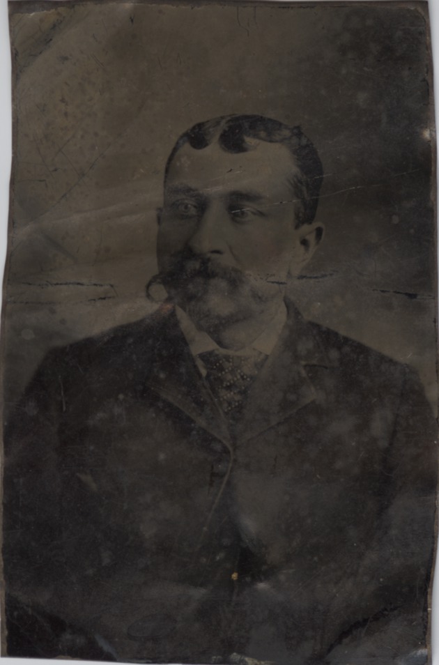 Tintype of a young man with a mustache - 