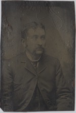 Tintype of a young man with a mustache