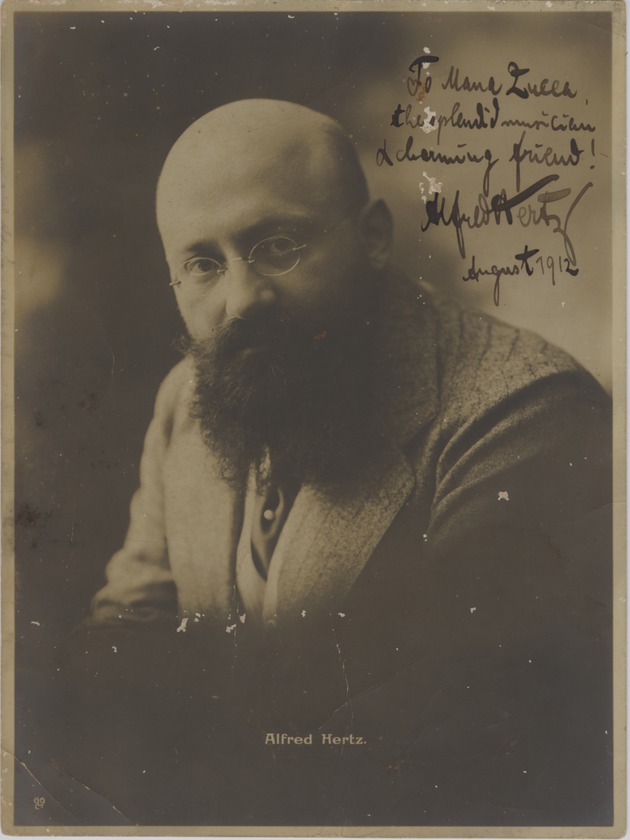 Alfred Hertz autographed photograph - 