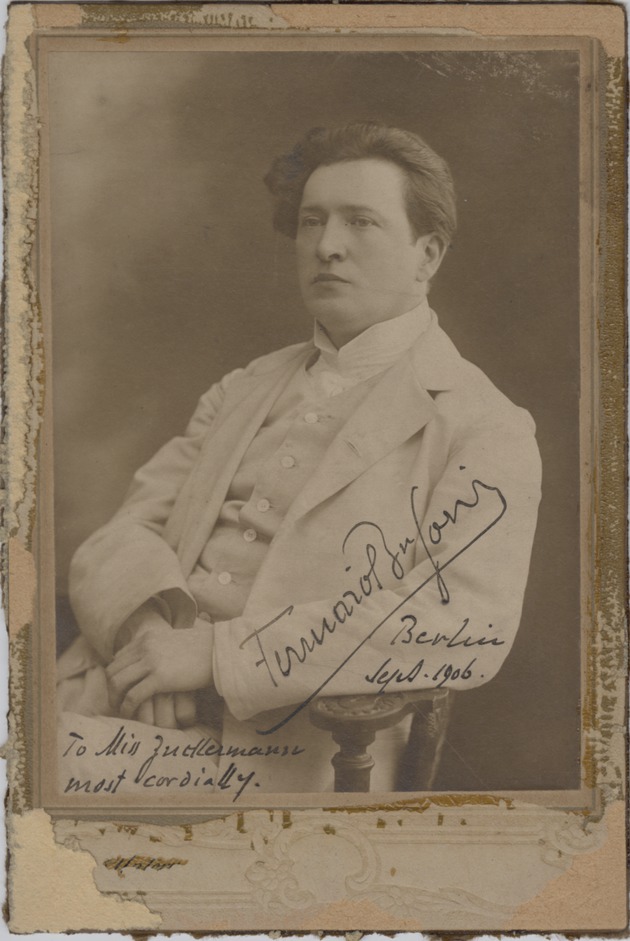 Ferruccio Busoni autographed photograph 1906 - 