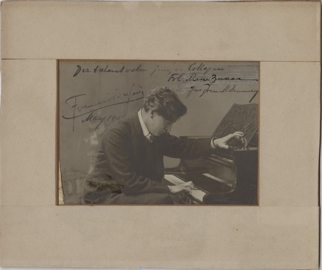 Ferruccio Busoni autographed photograph 1907 - 