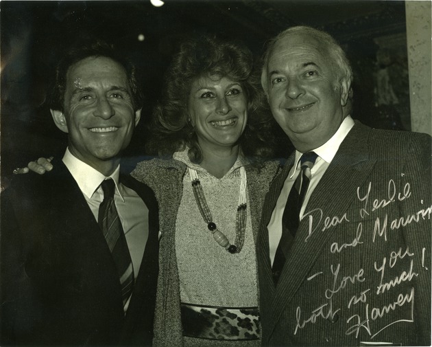 Autographed photograph of Marwin Cassel, Leslie Cassel and Harvey - 