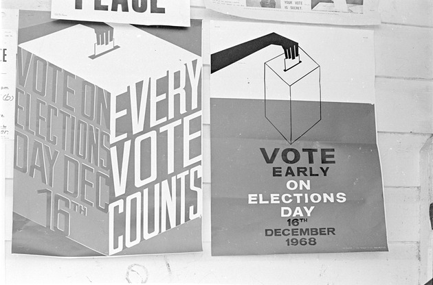 1968 voting fliers, 1968, Georgetown, Guyana 1