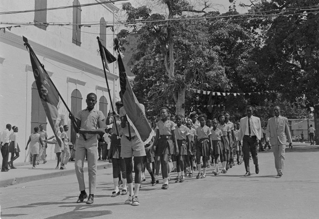 Students marching in parade, Port-au-Prince 1