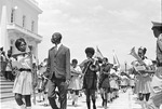 Students marching past National Palace in parade, Port-au-Prince 5