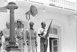Army officers  at the National Palace, Port-au-Prince