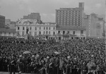 Crowds gather at Plaza Bolivar for Raul Leoni and Eduardo Frei, Bogota, Colombia 1