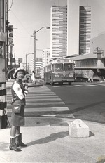 Traffic police woman in Havana at the corner of L and 23