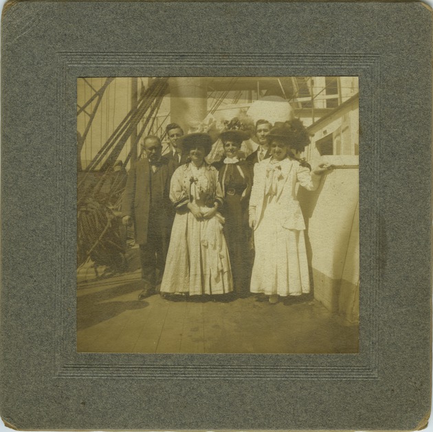 Picture of a group of men and women on the steamer President Lincoln - 