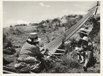 [1964/05] Weaving Alpaca Rug out of doors on Peruvian altiplano (highland) South of Lima