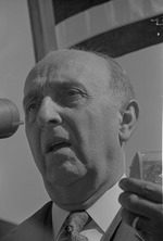 [1950/1960] Manuel Prado Ugarteche, President of Peru, making a statement 1