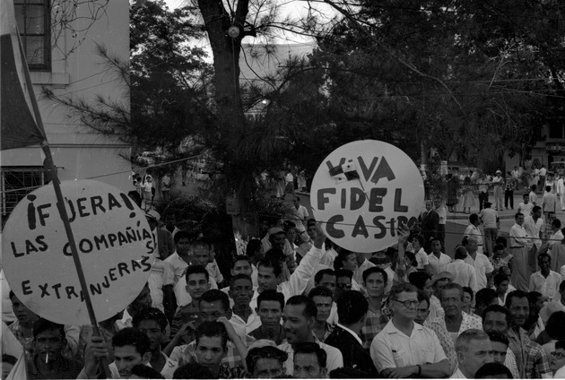People demonstrating, Panama Canal Zone Dispute 1