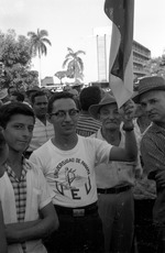 [1959] Student from the University of Pnama holding the Panamanian flag