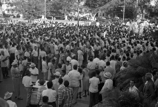 People demonstrating, Panama Canal Zone Dispute 4