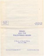 Israel and the Palenstinian Arabs