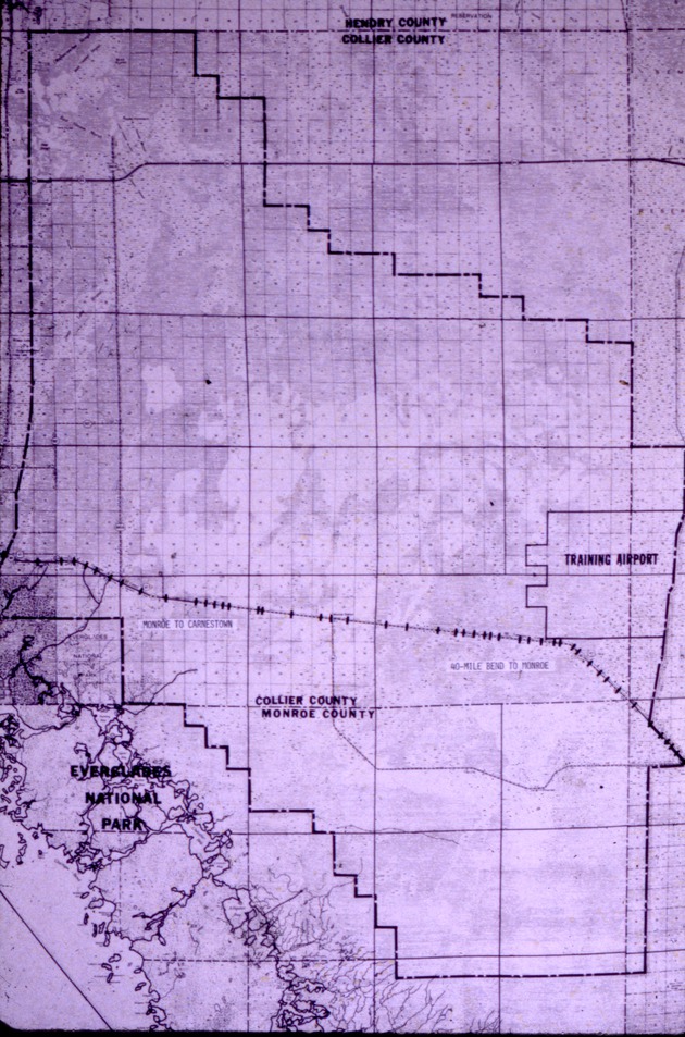 Everglades National Park, Collier County, Monroe County, Hendry County, 40-mile Bend, training airport