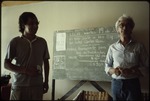 Two men at a blackboard