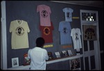 A display of Maurice Bishop his spirit lives t-shirts for sale