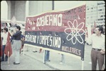 Partido Recolucionario de los Trabajadores supporters holding a sign