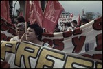 Partido Recolucionario de los Trabajadores supporters holding PRT flags