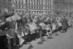 Spectators on the street, Astronaut John Glenn ticker tape parade