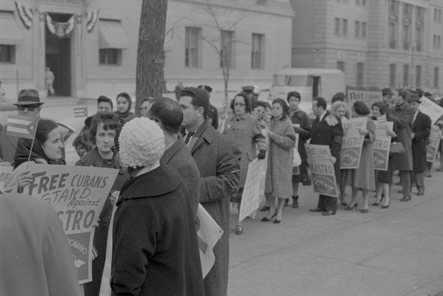 Anti-Castro protestors in Washington, DC