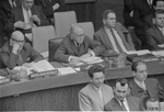 Soviet ambassador Valerian Zorin at the United Nations Security Council meeting