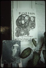 A sign for the Fleur Soleil Exposition, Institut Francasi D'Haiti