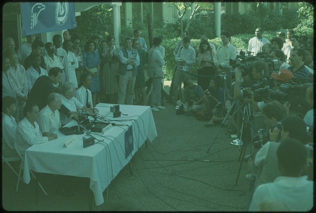 Jimmy Carter, former United States President, Press Conference, The Carter Center in Haiti