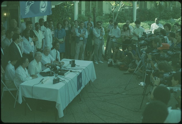 Jimmy Carter, former United States President, Press Conference, The Carter Center in Haiti