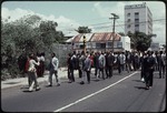 [1982] Prime Minister Edward Seaga of Jamaica walking down Duke Street
