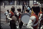 Jamaica Defense Force band marching down Duke Street