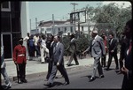 Edward Seaga as Prime Minister of Jamaica walking down Duke Street, Kingston, Jamaica