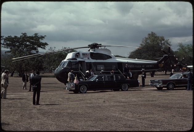 United States of America presidential helicopter transport, United States President Ronald Reagan visits Jamaica