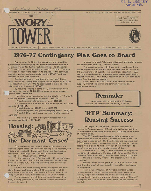 The Ivory Tower, Vol. 4, No. 20